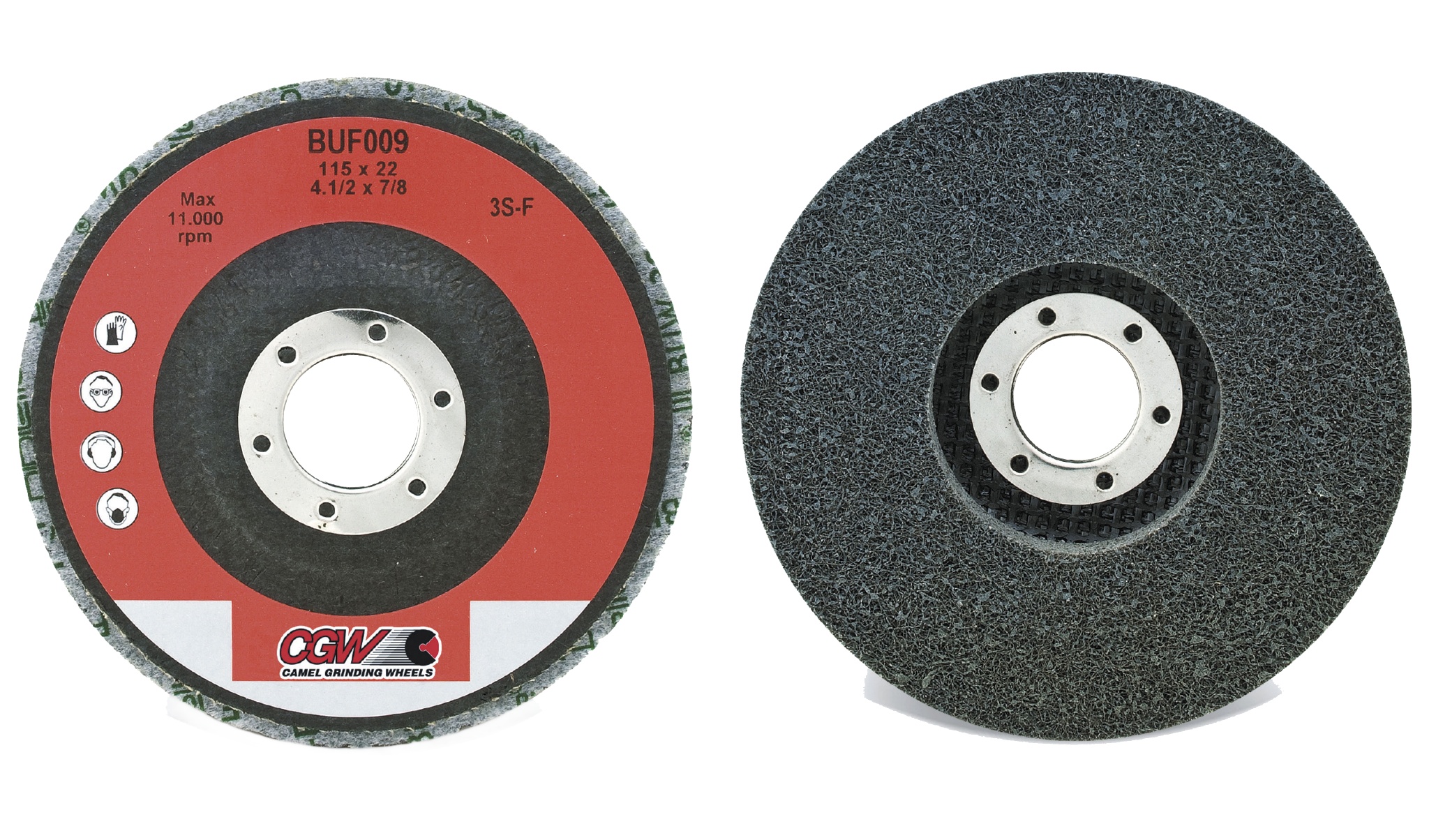 Picture of CGW "Camel" Abrasive 4-1/2X7/8 T27 A/O Soft/Vfine Wheel Unitized
